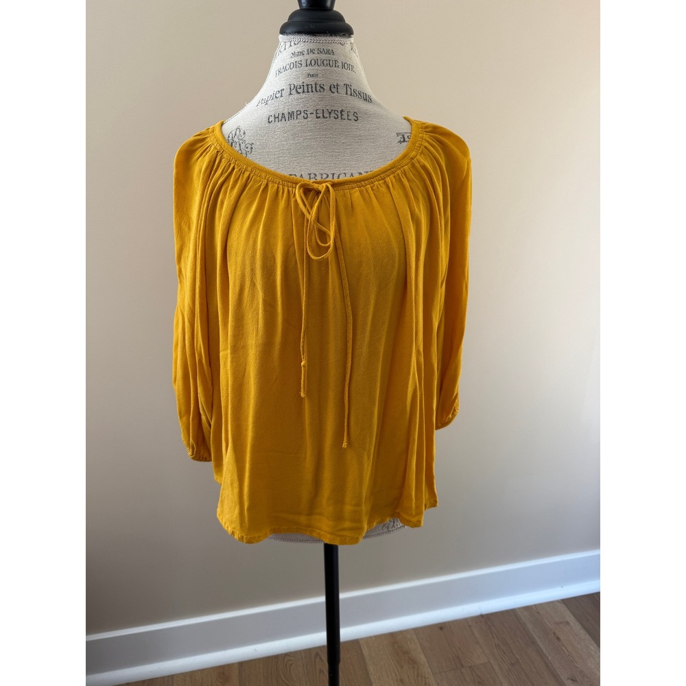 a.n.a Women's Mustard Blouse Size XXL‎